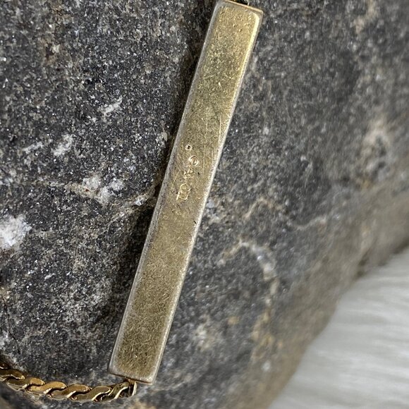 Vintage Avon Gold Tone Bar Patterned Wrist Chain Bracelet 7.5” - Picture 5 of 8